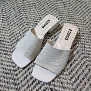 Beautiful light Grey Slides Sandals Mules